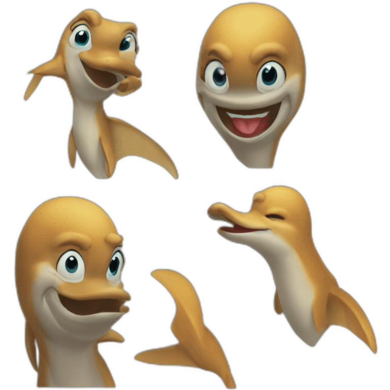 goofy tells a story about storyteller desert dolphin then desert dolphin talked to herself i am dolphin ofthe desert emoji