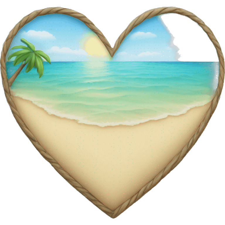 Beach heart emoji