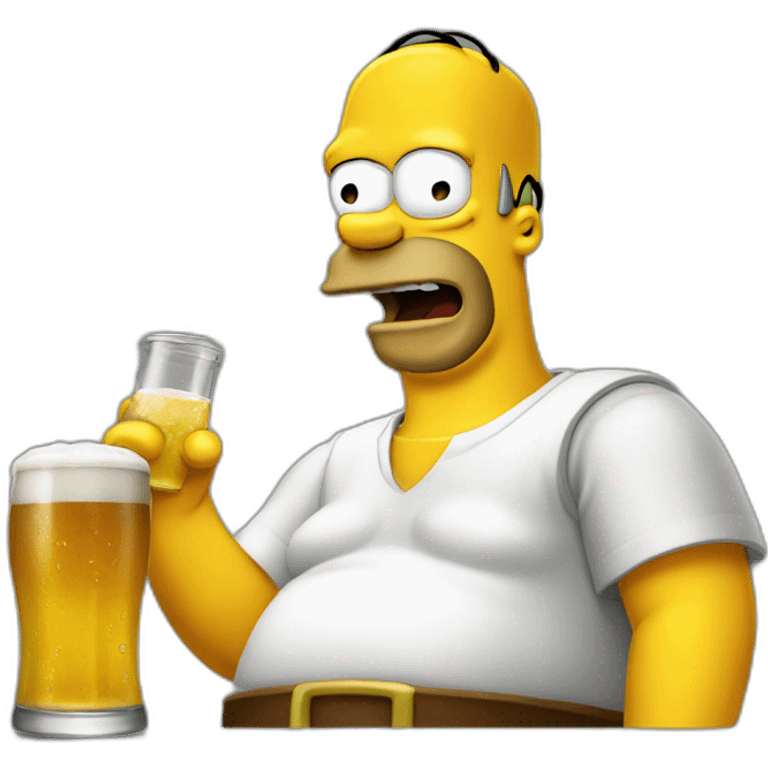 homer drink beer emoji