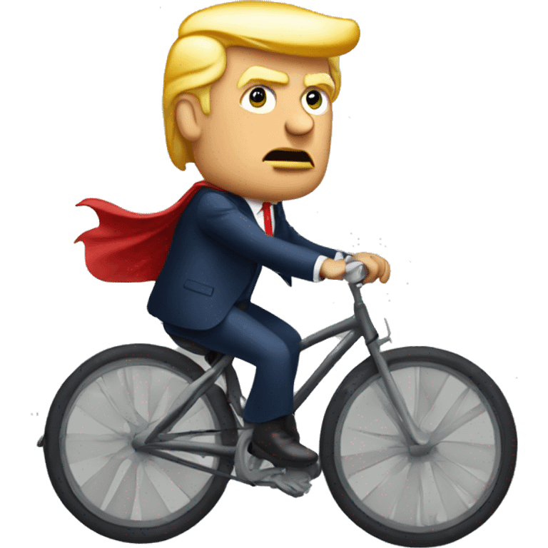 "Donald Trump sur le vélo"  emoji