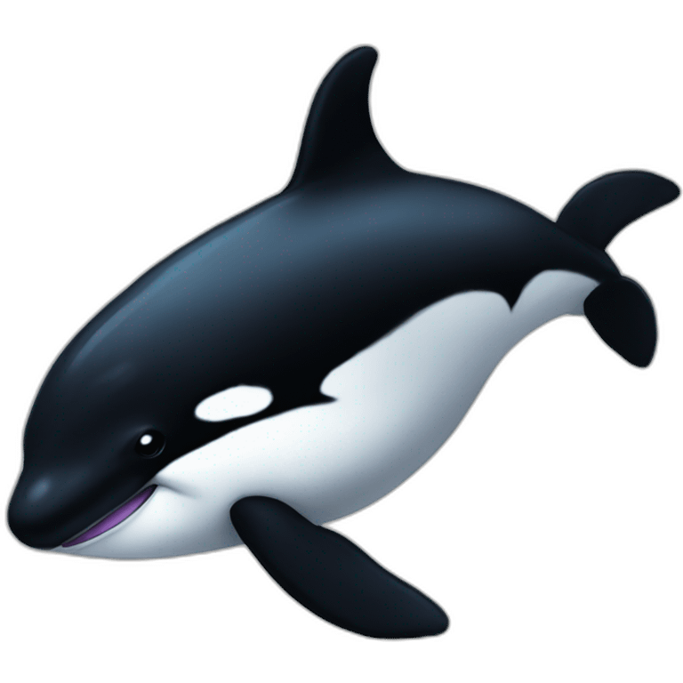 orca drawn in furry drawing style emoji