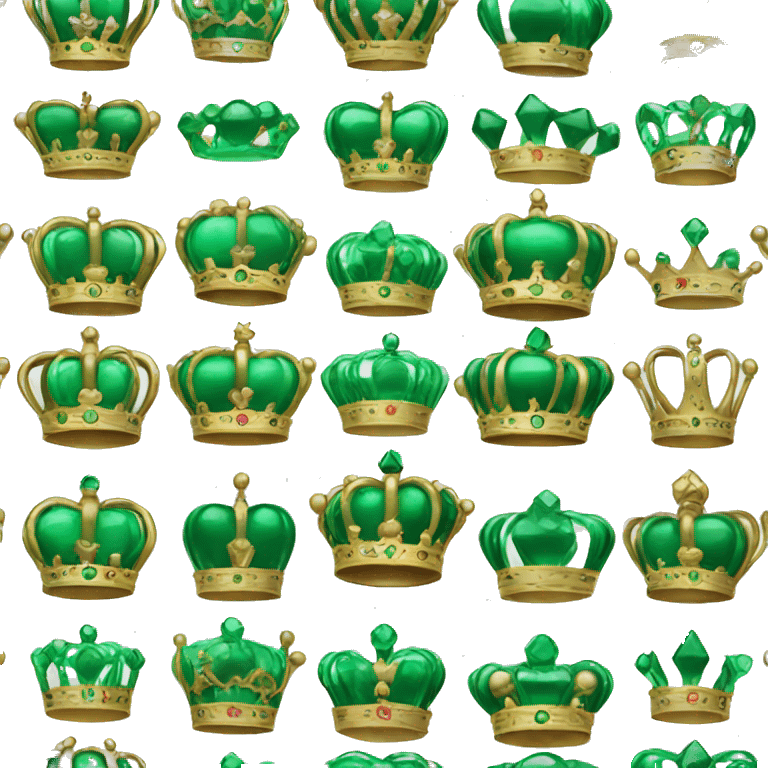 crown emerald color emoji