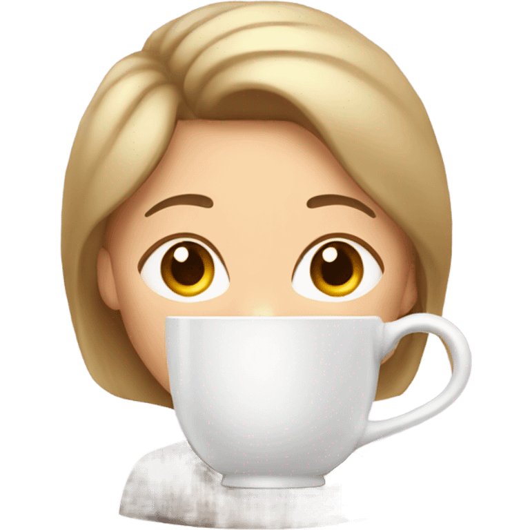 Mom with tea cup emoji