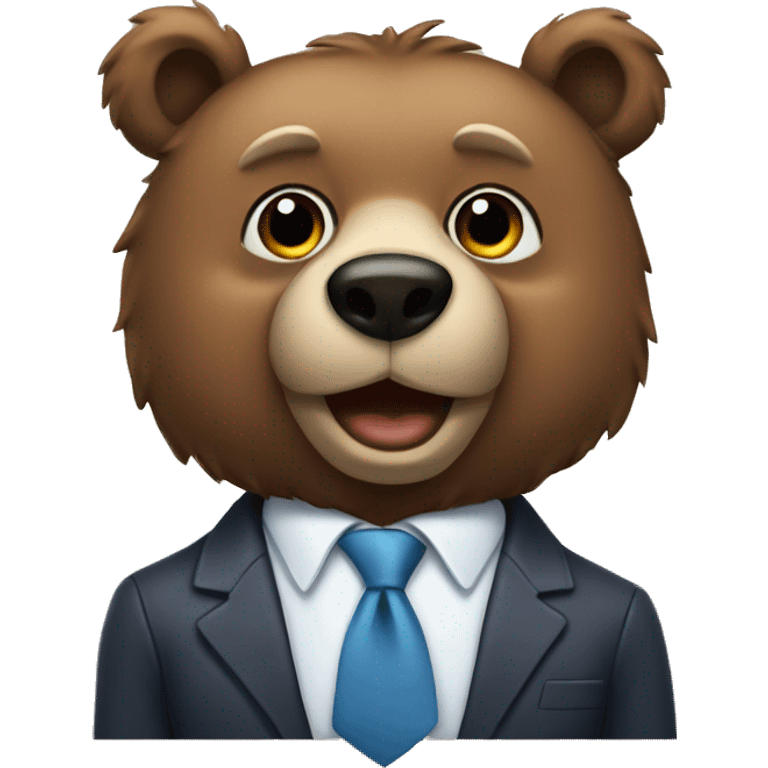 bear with a tie emoji