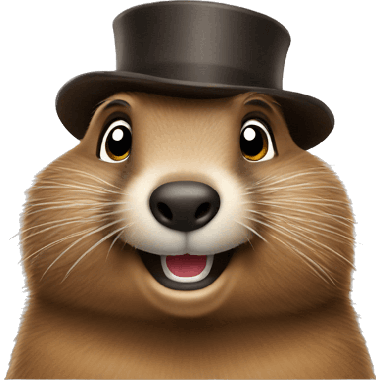 Groundhog smiling  emoji