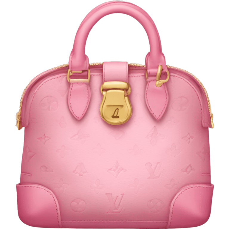 Pink Louis vuton purse  emoji