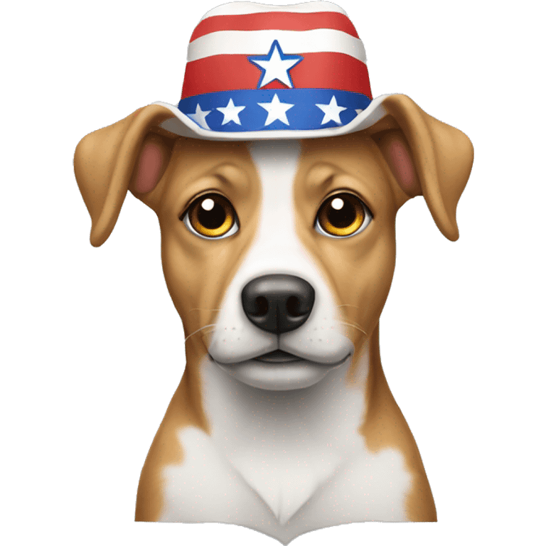 Dog with maga hat emoji