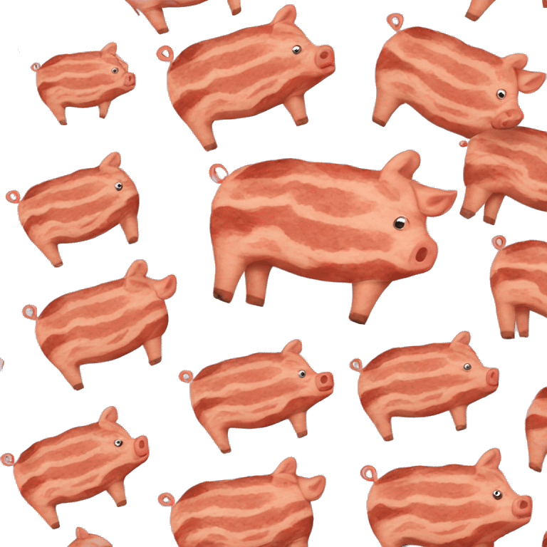 Bacon shaped like a pig emoji