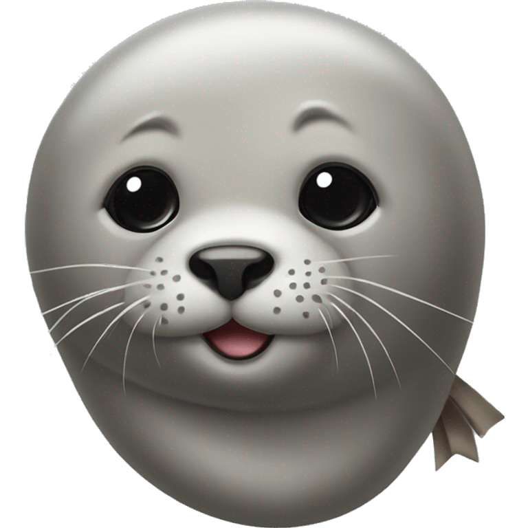 Seal with a bow on its head emoji