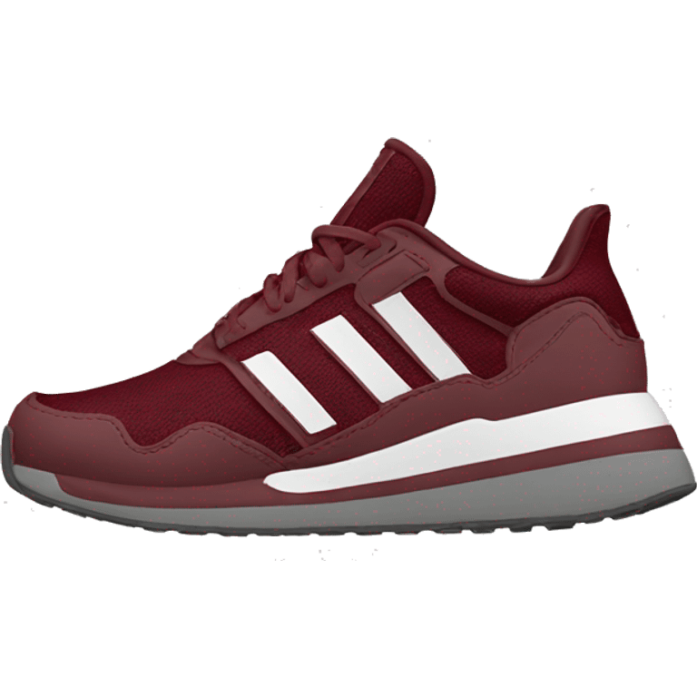 adidas dark red running shoes emoji