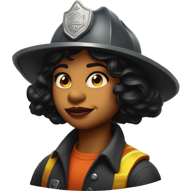 jasmine firefighter in Uncle Scrooge style, oil paint, mysterious eyes, intricate lips, masterpiece portrait, beautiful, desirable, logical emoji