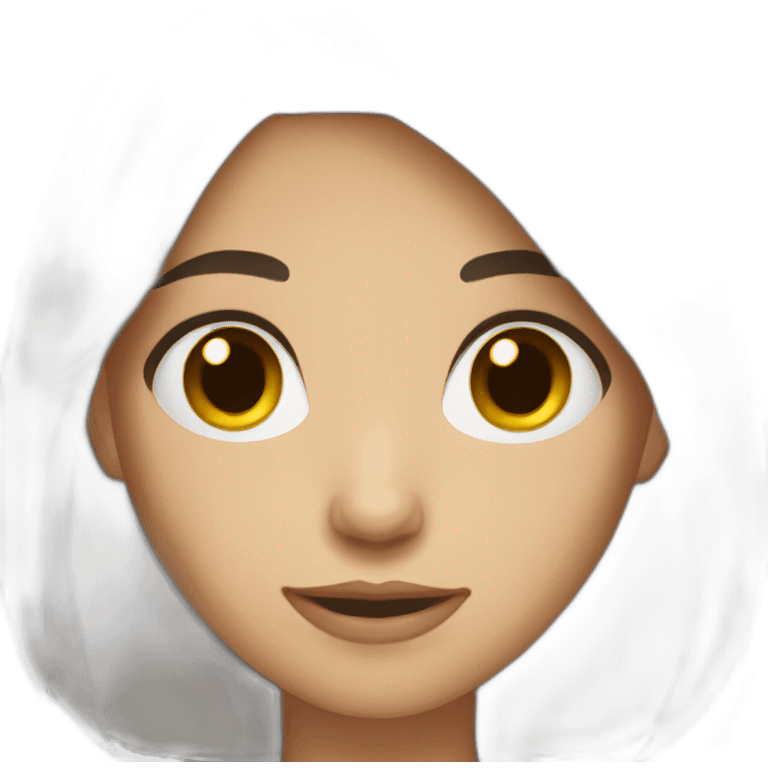 girl with dark eyes and brown hair emoji