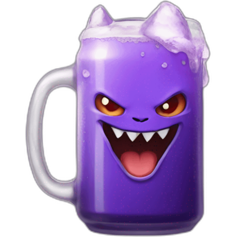 Gengar drink a beer emoji