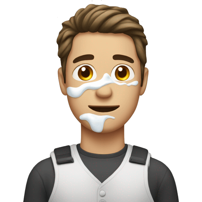 Guy with milk on face emoji