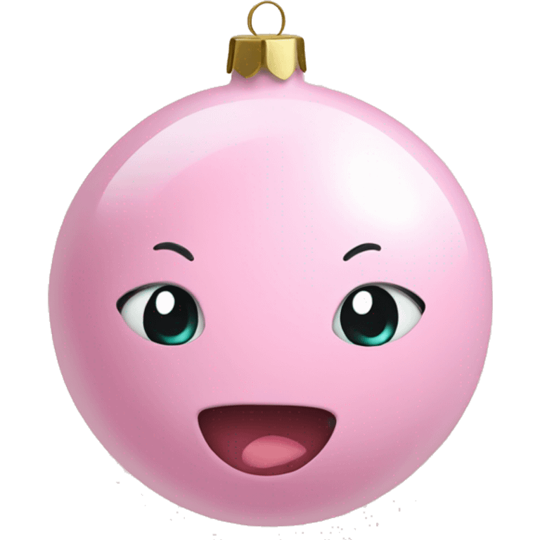 baby pink christmas ball ornament emoji