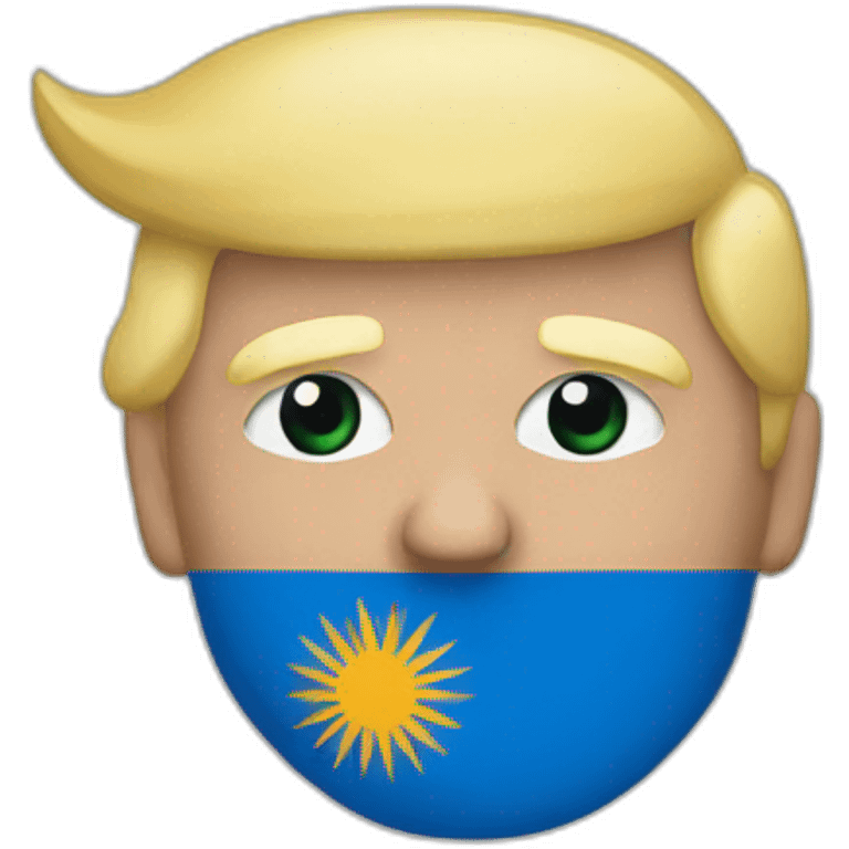 Trump whit an argentinian flag emoji