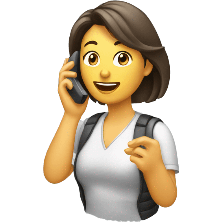 mujer hablando por telefono emoji