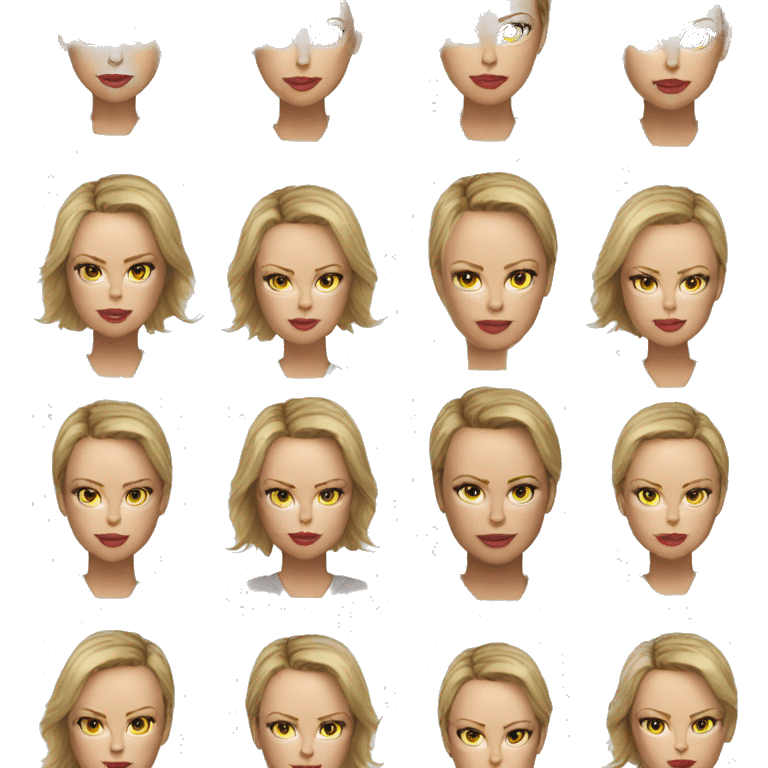 ultra realistic charlize theron wearing shirt emoji