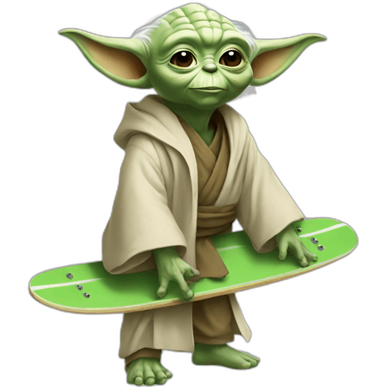 Yoda with skateboard  emoji