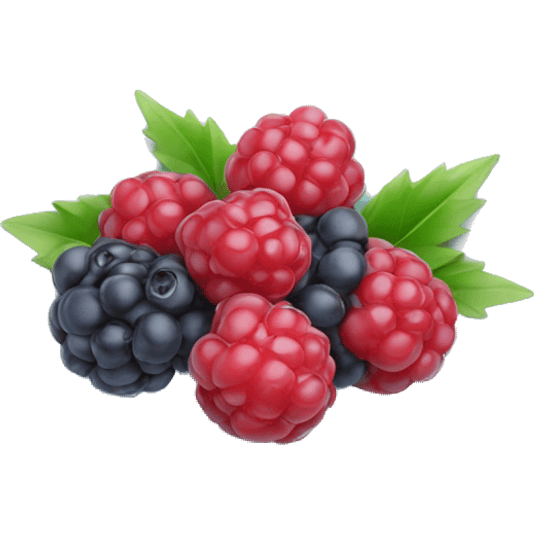 Frozen berries on the plate  emoji