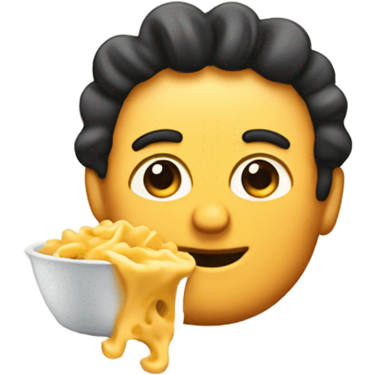 Mac and cheese as a person emoji