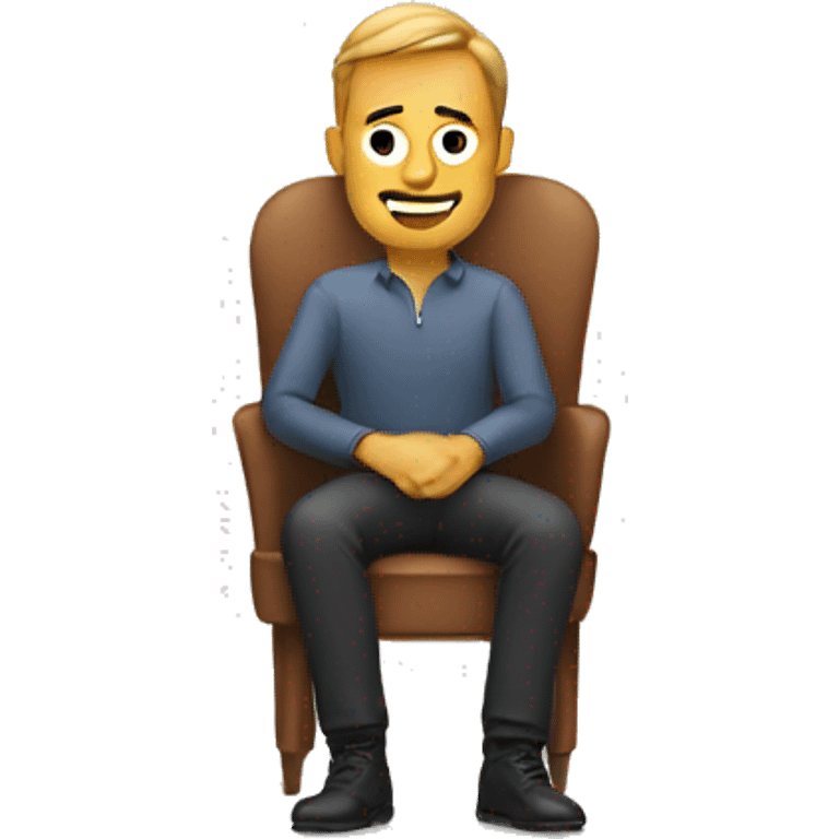 solo man sitting in chair emoji