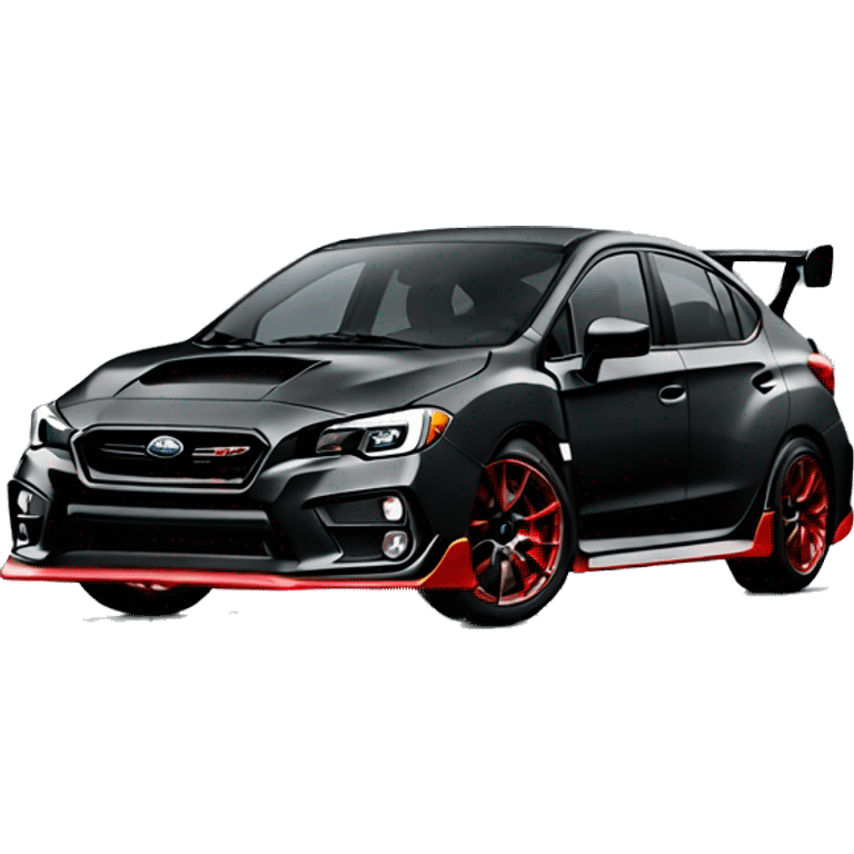 Black subaru 2017 sti with red rims emoji