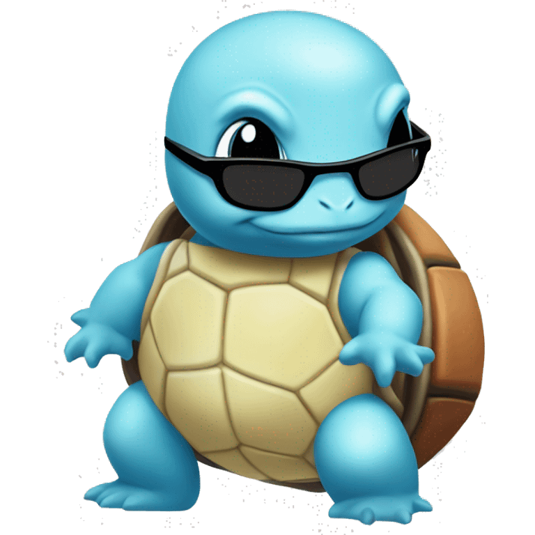 Squirtle with sunglasses emoji