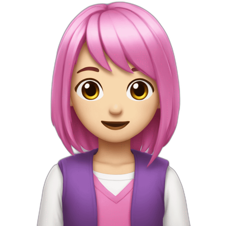 Mikuno-cute-purple-pink emoji