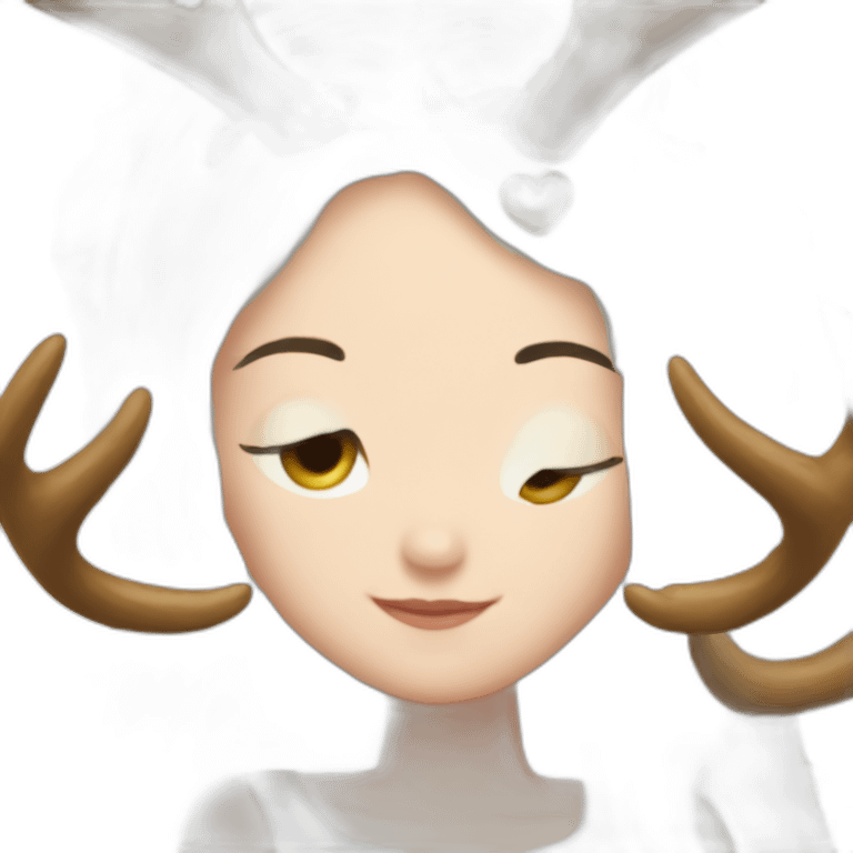 Angel deer-antlers love emoji