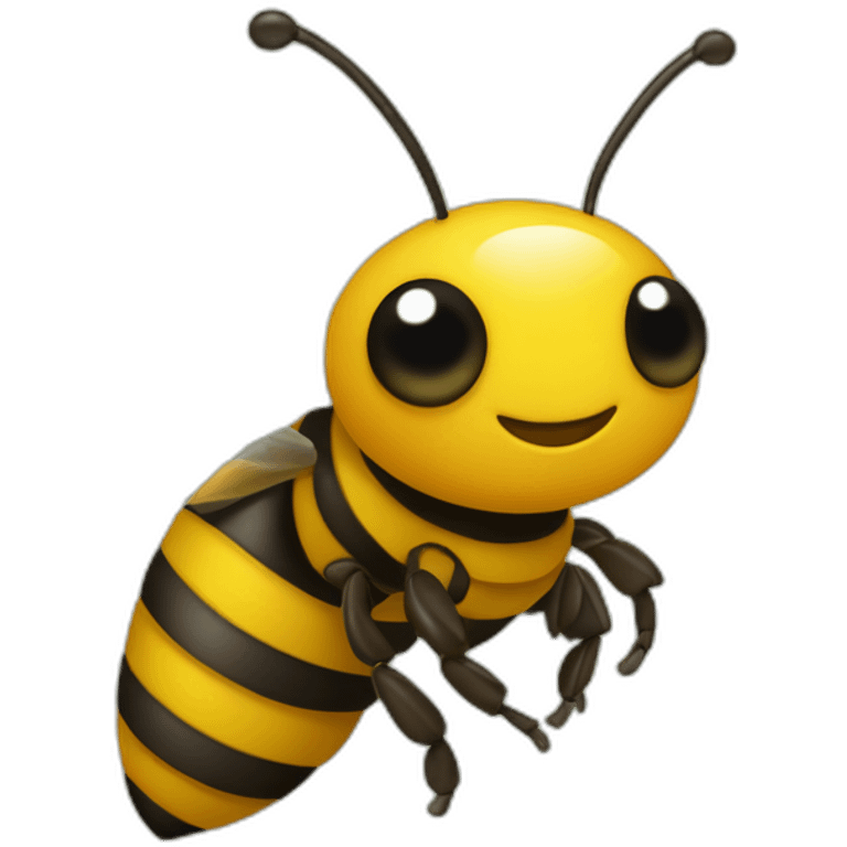 Panal de abeja con una abeja alrededor emoji