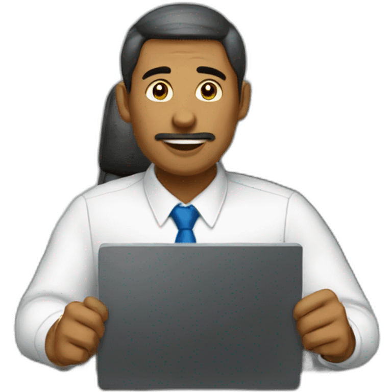 man in office job emoji