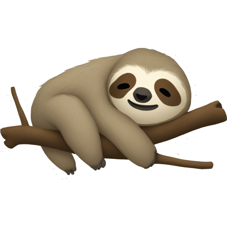 Sloth sleeping on a branch with pillow emoji