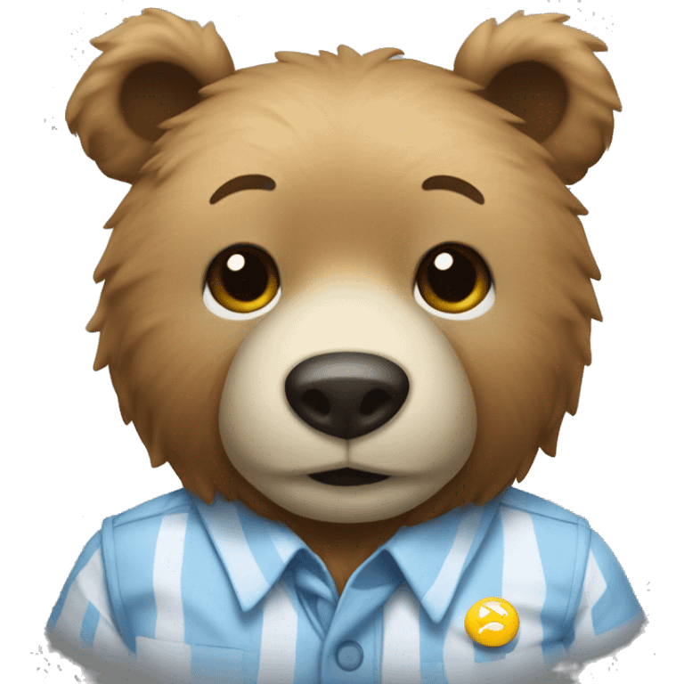 Un oso con camisa emoji