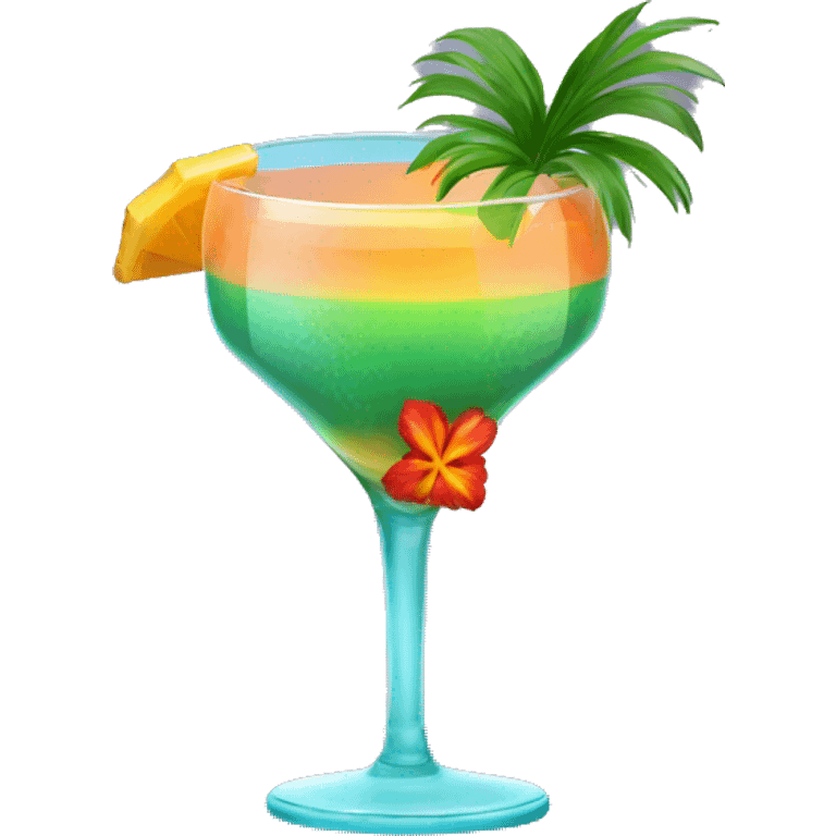 tropical cocktail in a glass emoji