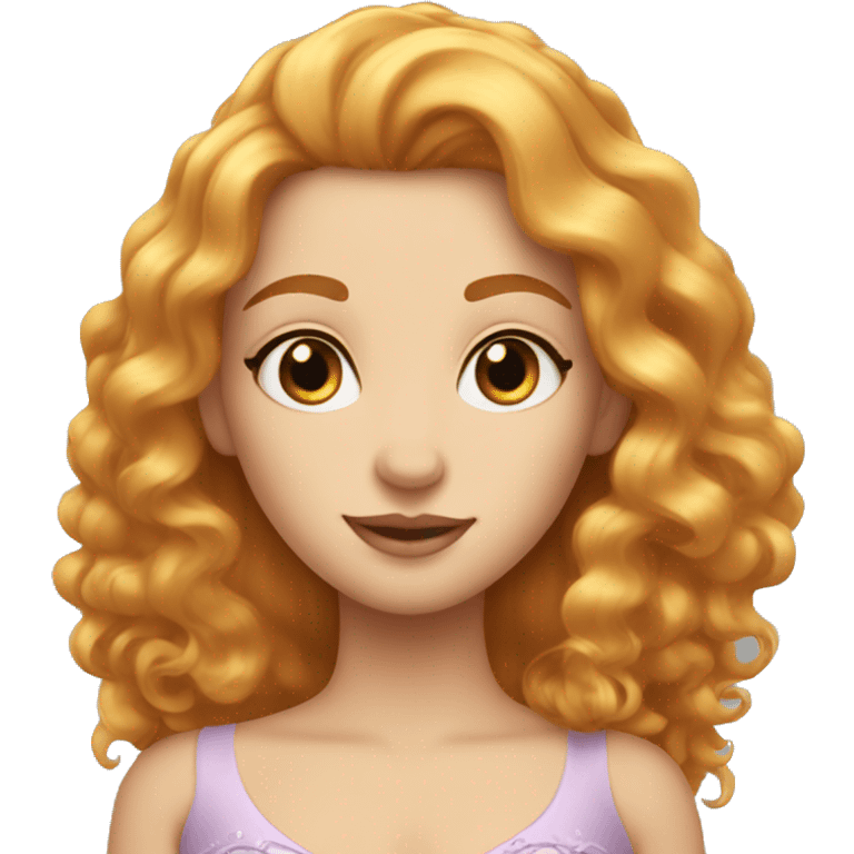 A Princess with ginger, golden hair and Beautiful lashes  emoji