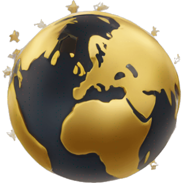 World with big gold stars emoji