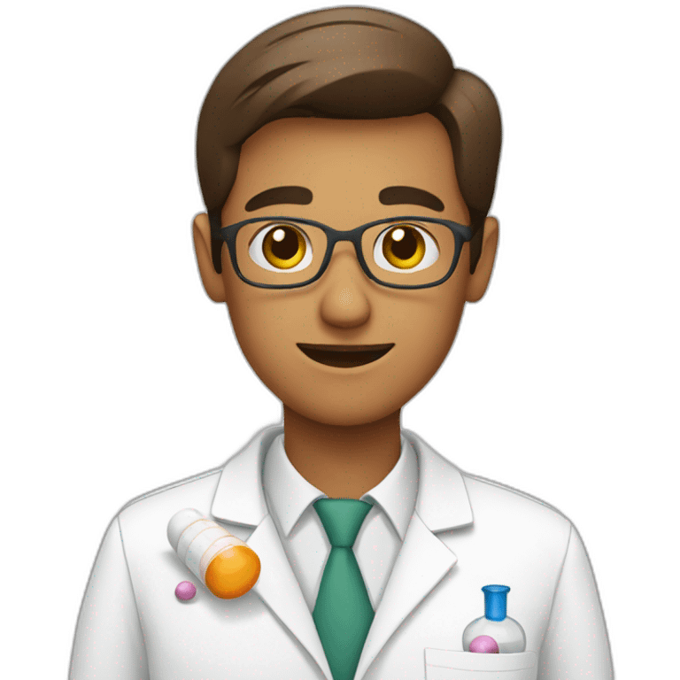 A pharmacist with some pills emoji