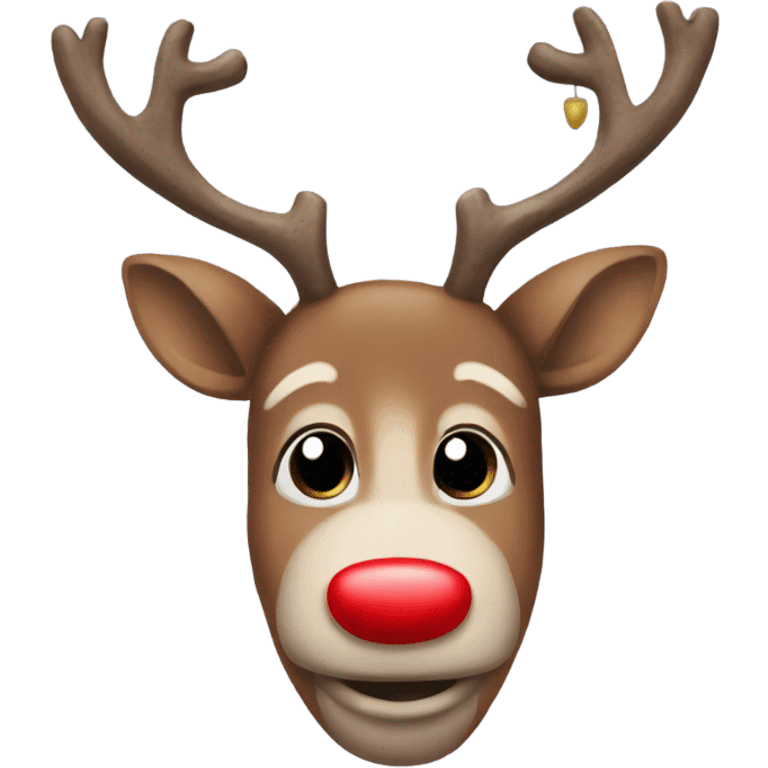 Red Nosed Reindeer cute emoji