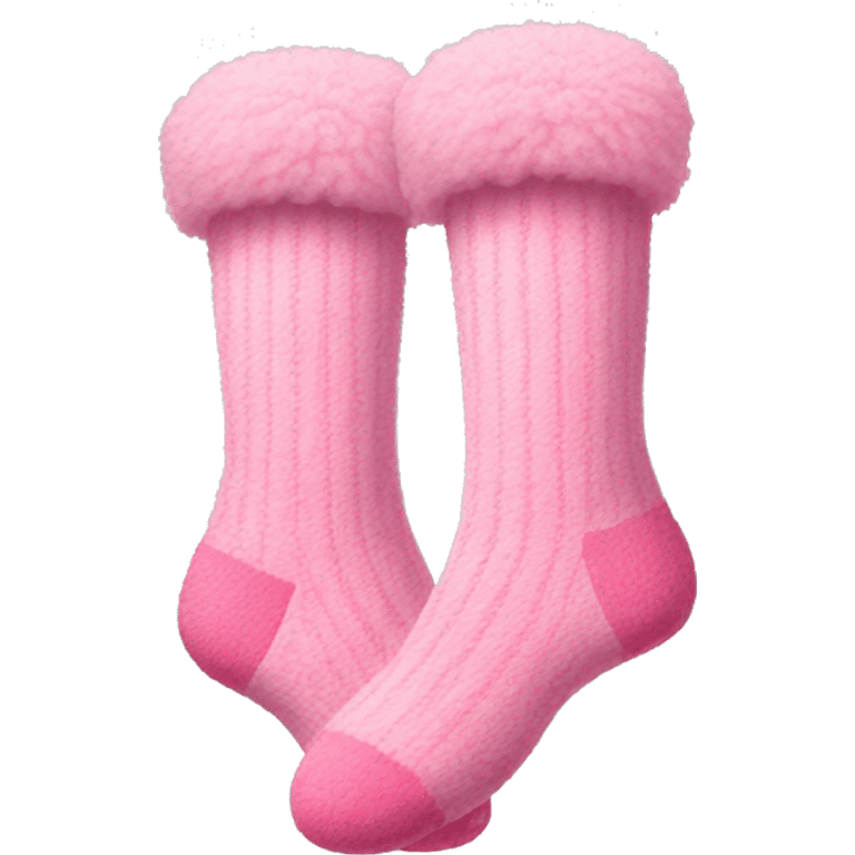 pink fluffy thick socks emoji