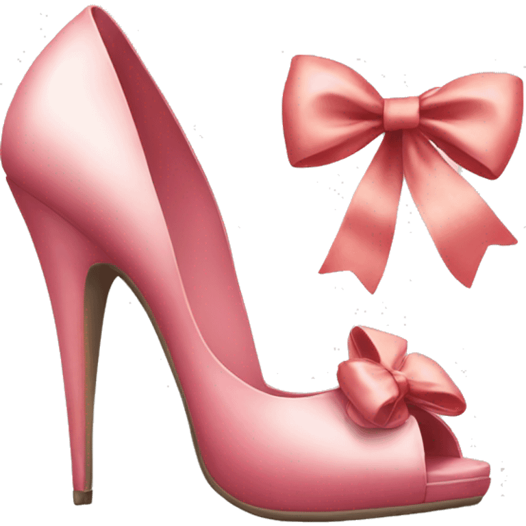 high heels with bow  emoji