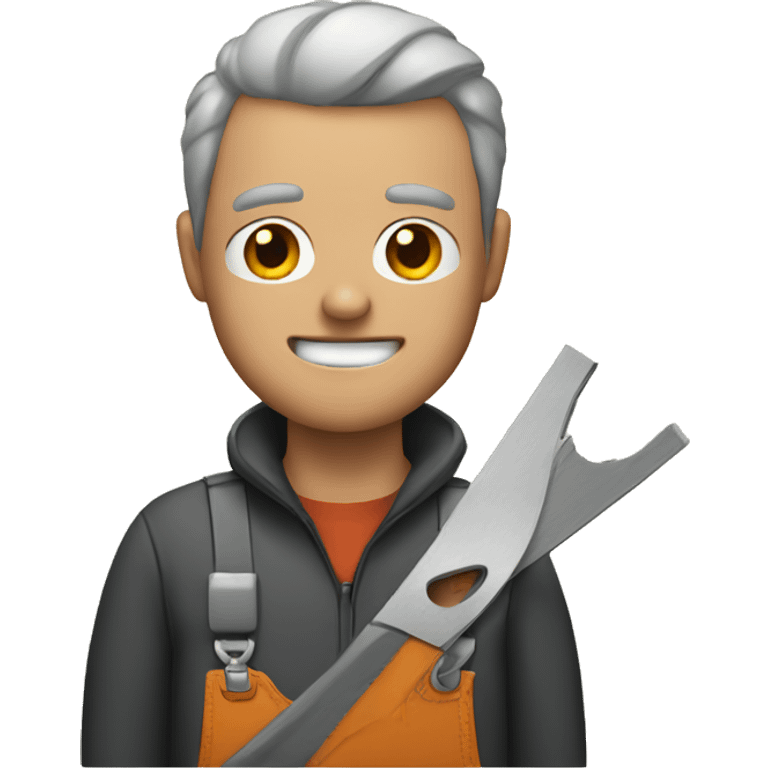 man with saw emoji