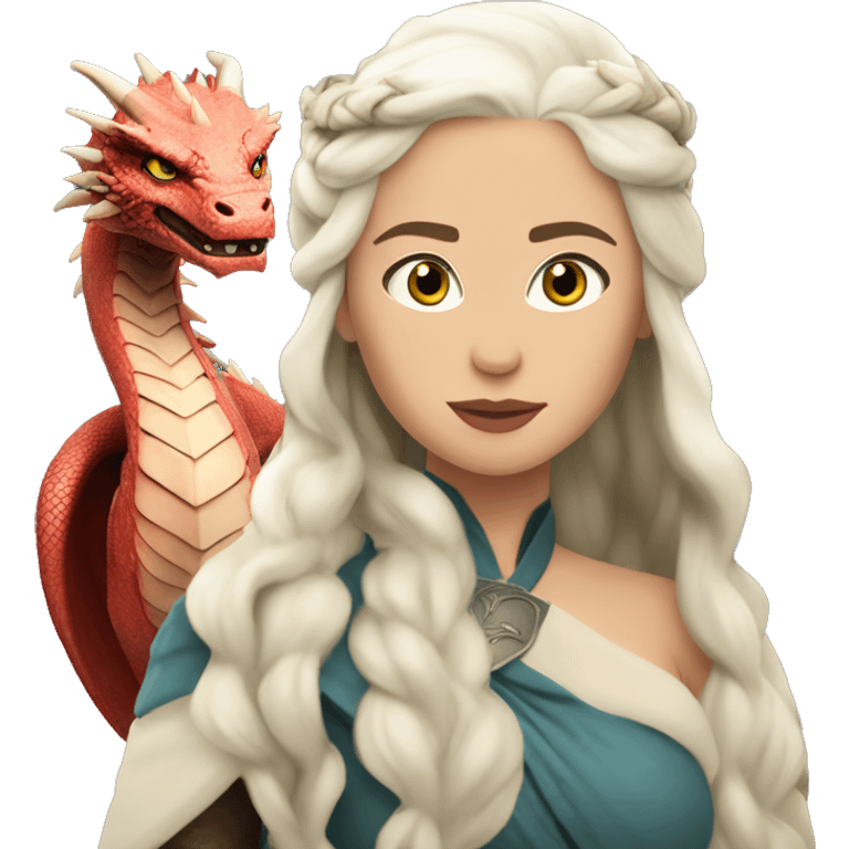 Daenerys targaryen with dragon emoji