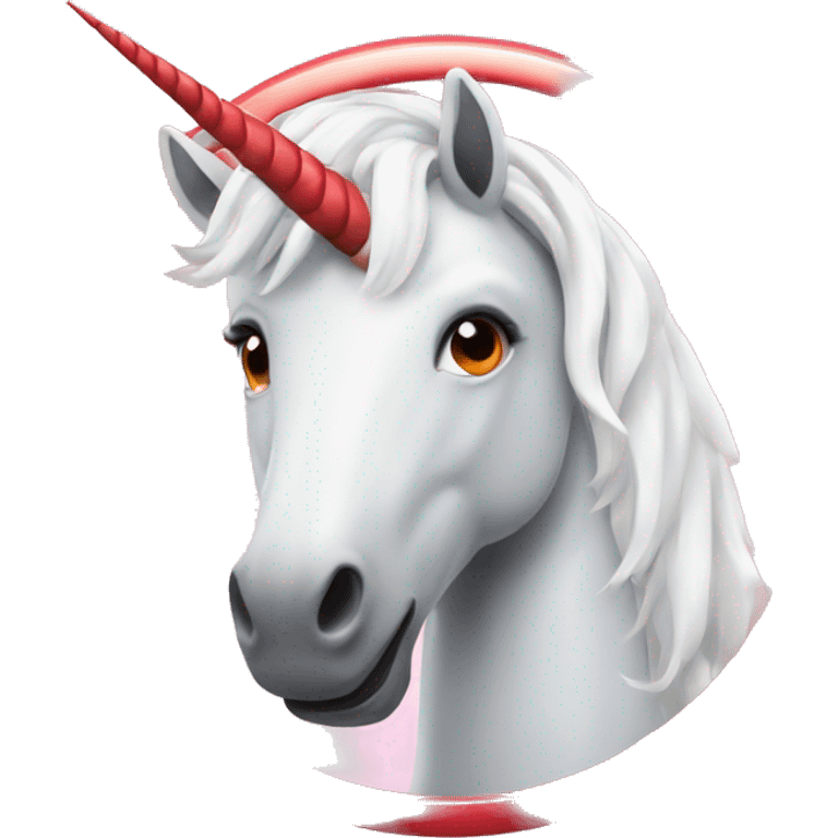 Unicorn with red circle and lash over it  emoji