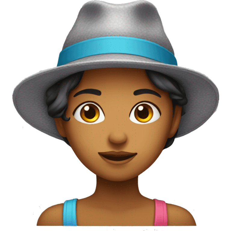 girl with a hat emoji