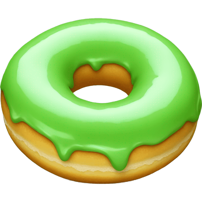 donut with light green glaze emoji