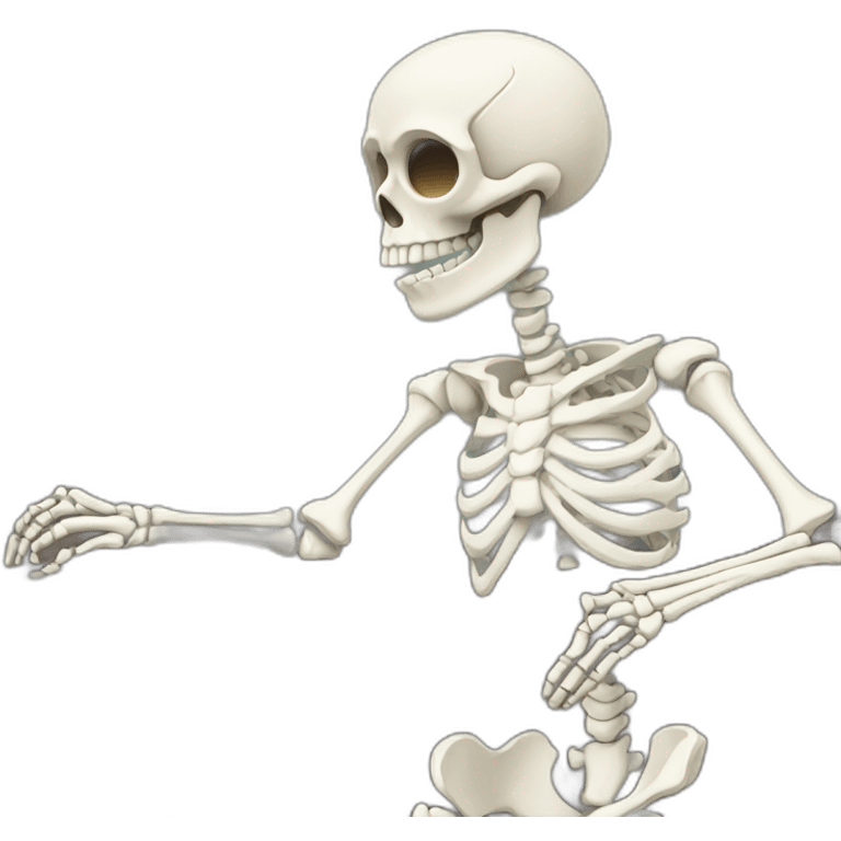 Skeleton being bored emoji