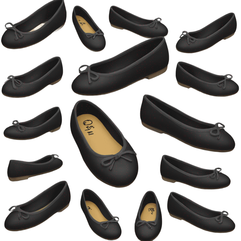 Black Chanel ballet flats emoji