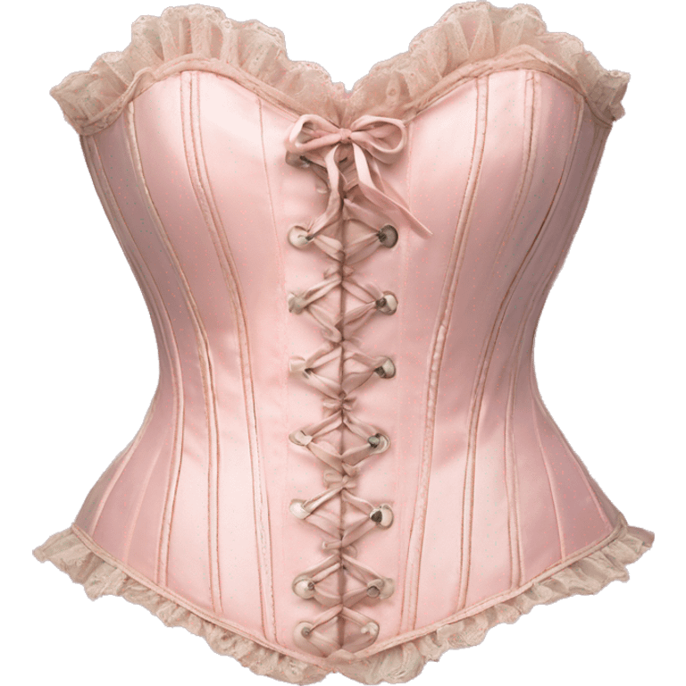 vintage rococo light pink corset  emoji