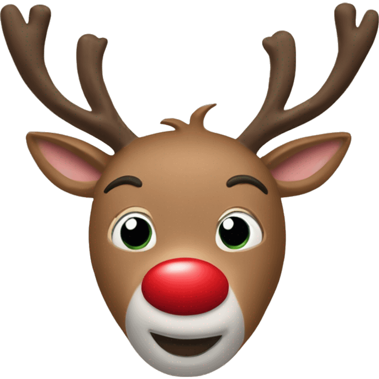 Rudolph ￼the red nose reindeer ￼ emoji